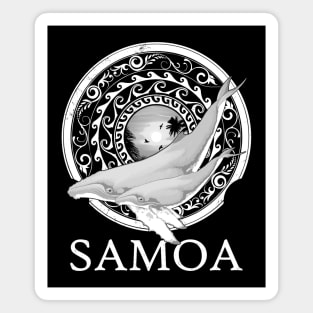 Humpback whales Shield of Samoa Magnet